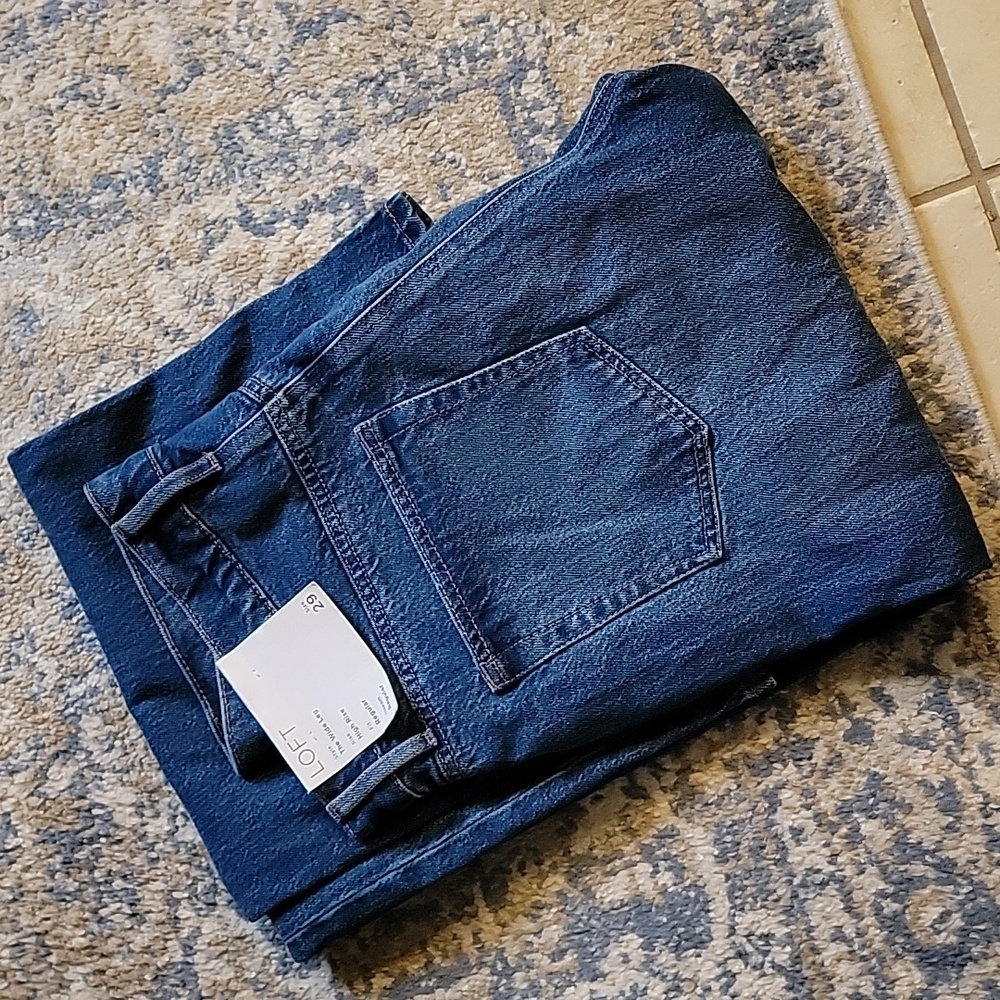 New with Tags. Loft high rise wide leg jeans